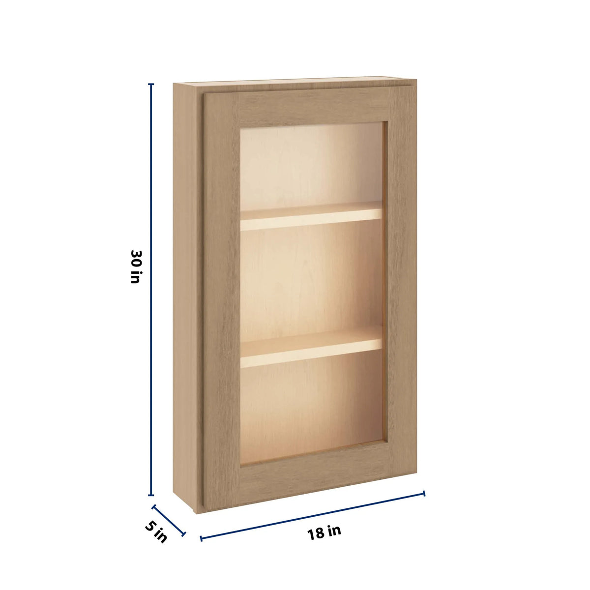 CNC Luxor 5-Piece Harvest 18" W X 30" H Single Door Medicine Cabinet