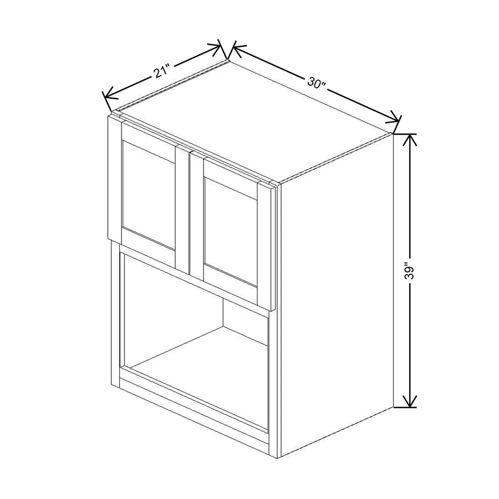 Fabuwood Allure Galaxy Timber 30" W X 39" H X 21" D Microwave Cabinet