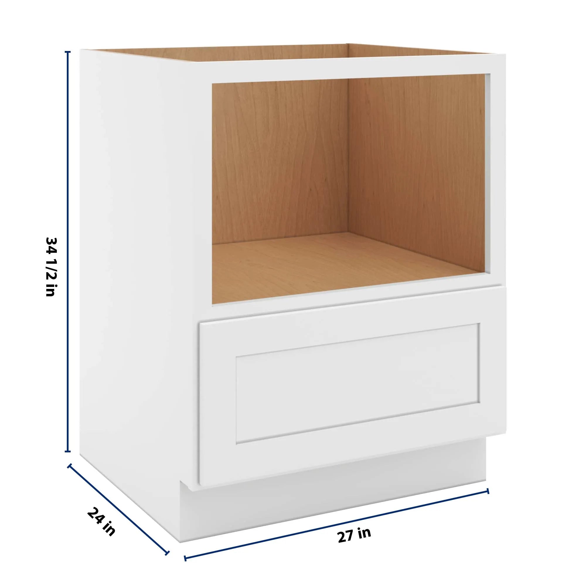 cnc luxor 5 piece white 27 w microwave base cabinet