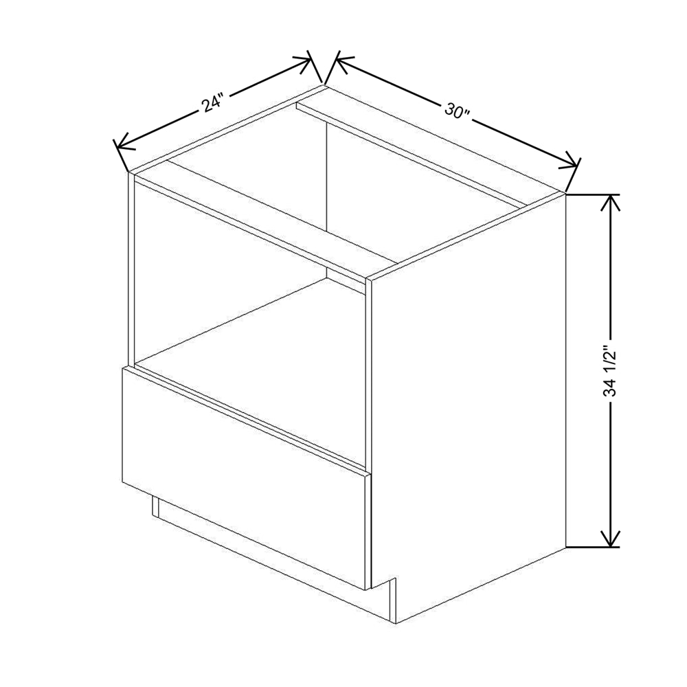 CNC Classic Milano Autumn 30" W Microwave Base Cabinet