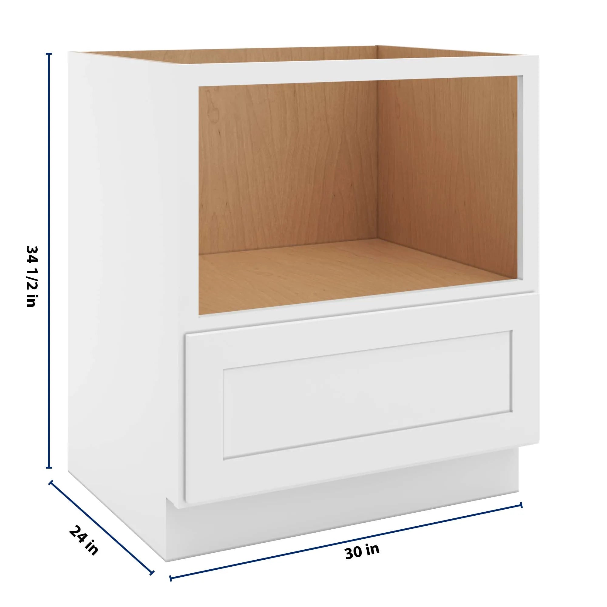 cnc luxor 5 piece white 30 w microwave base cabinet