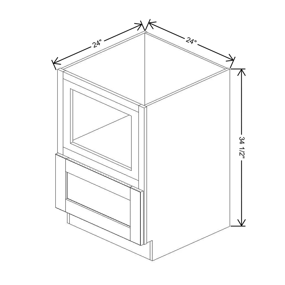 J&K Pure B5 Base Microwave Drawer - 24" W