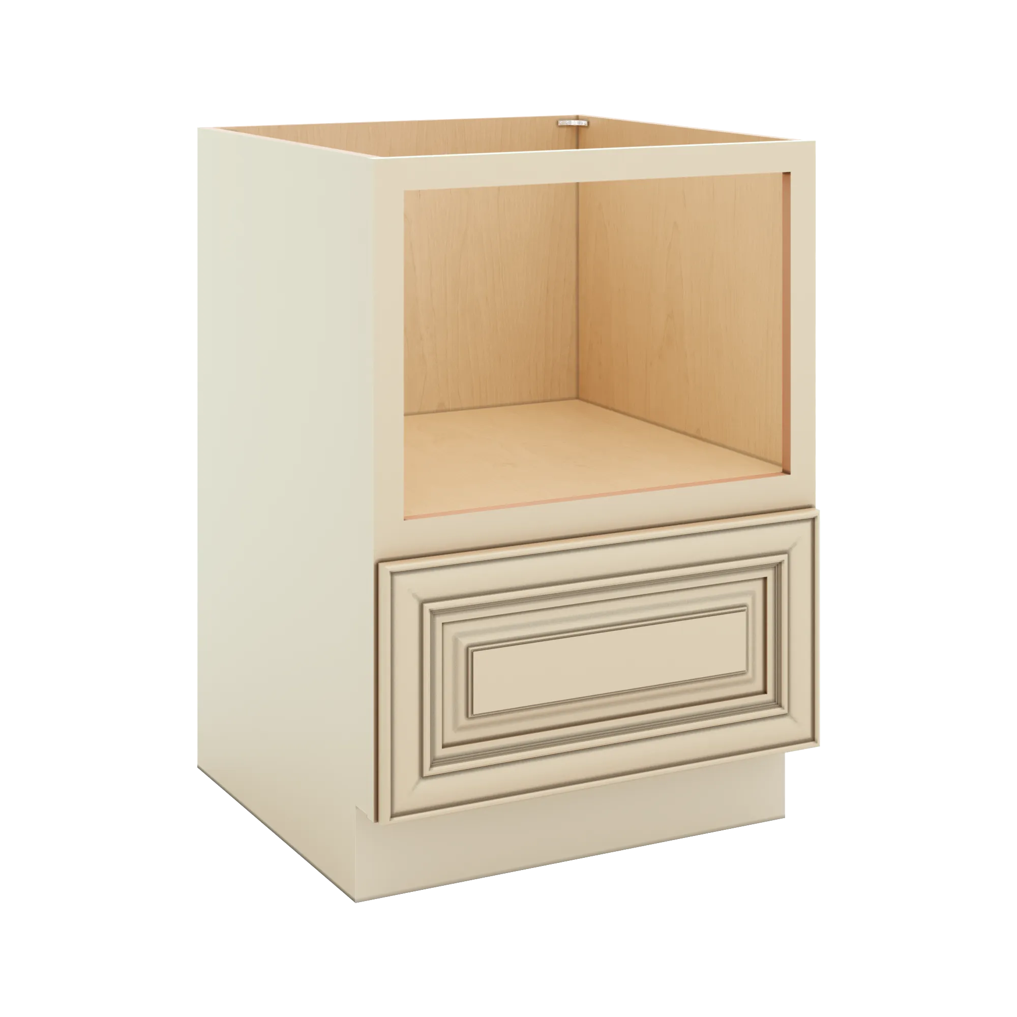 J&K Creme Glazed A7 Base Microwave Drawer - 24" W