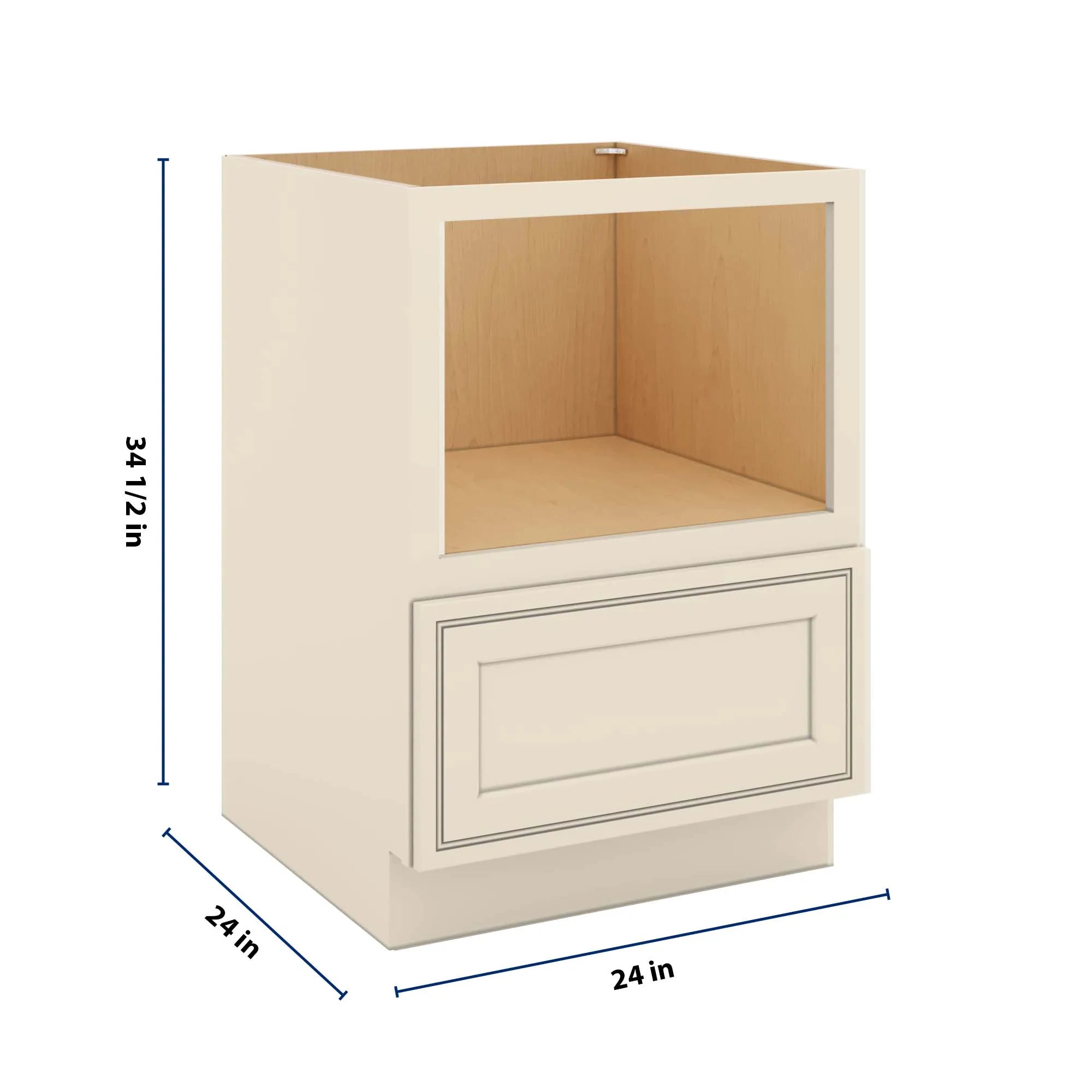 J&K Pearl Glazed H9 Base Microwave Drawer - 24" W