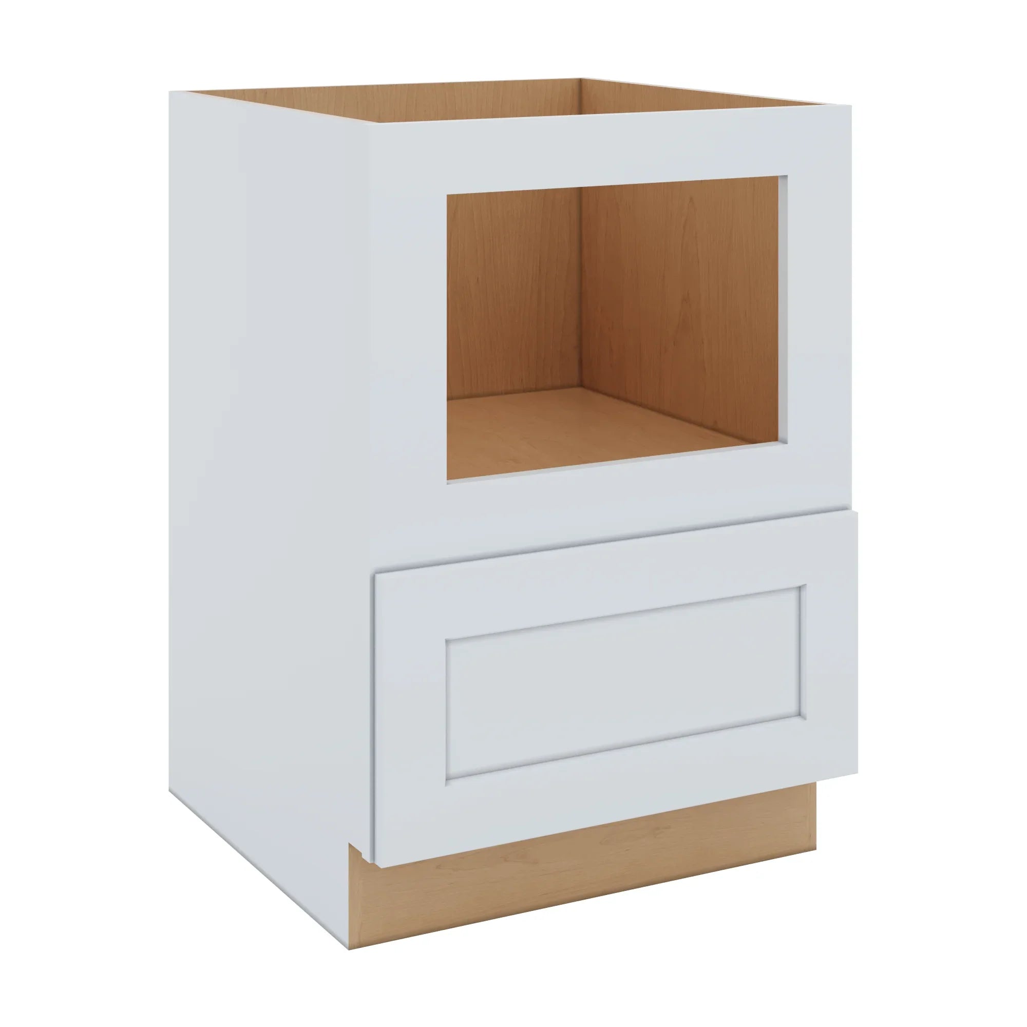 J&K White Shaker S8 Base Microwave Drawer - 24" W
