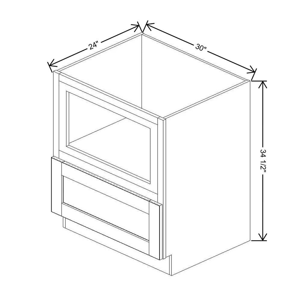 J&K Mocha Glazed K10 Base Microwave Drawer - 30" W