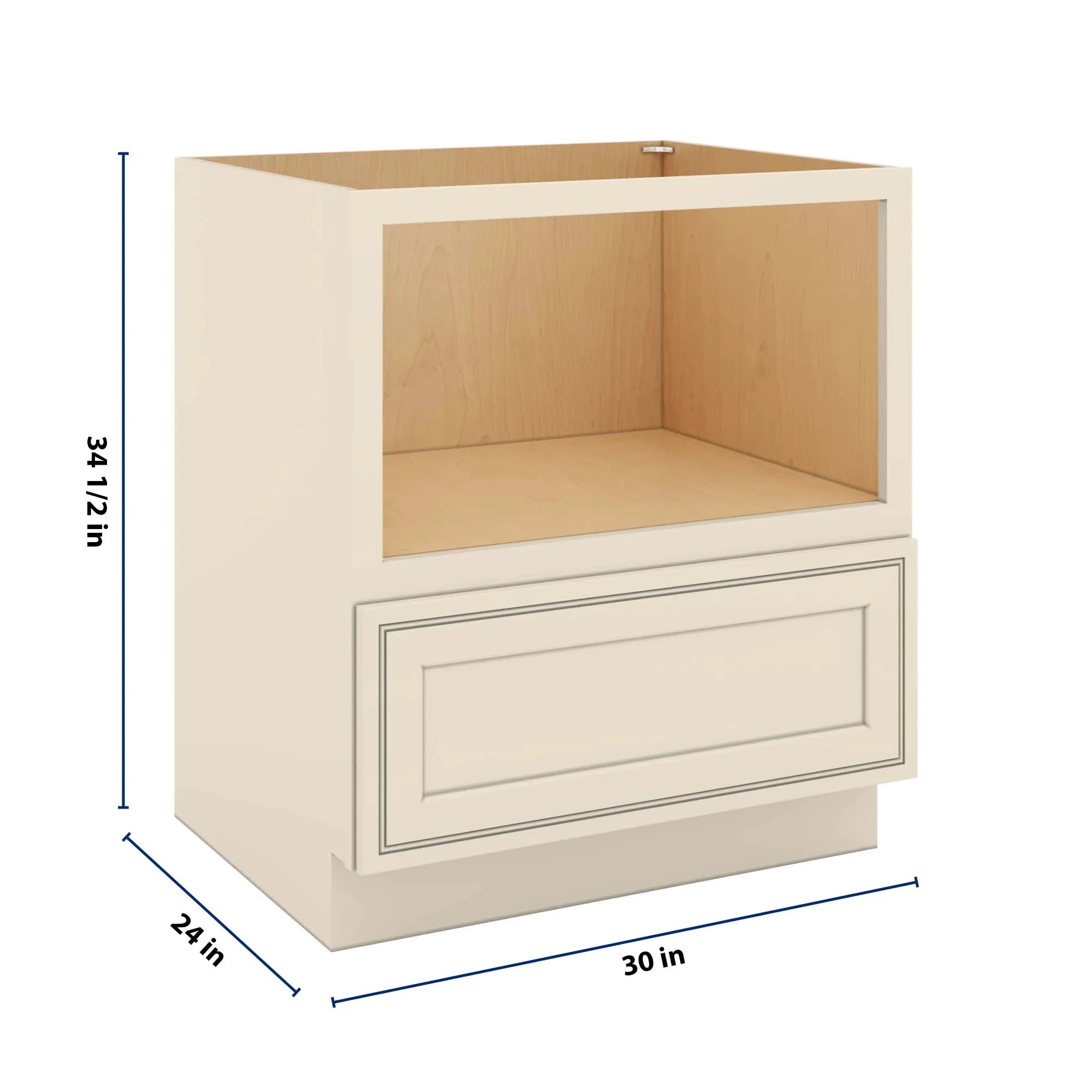 J&K Pearl Glazed H9 Base Microwave Drawer - 30" W