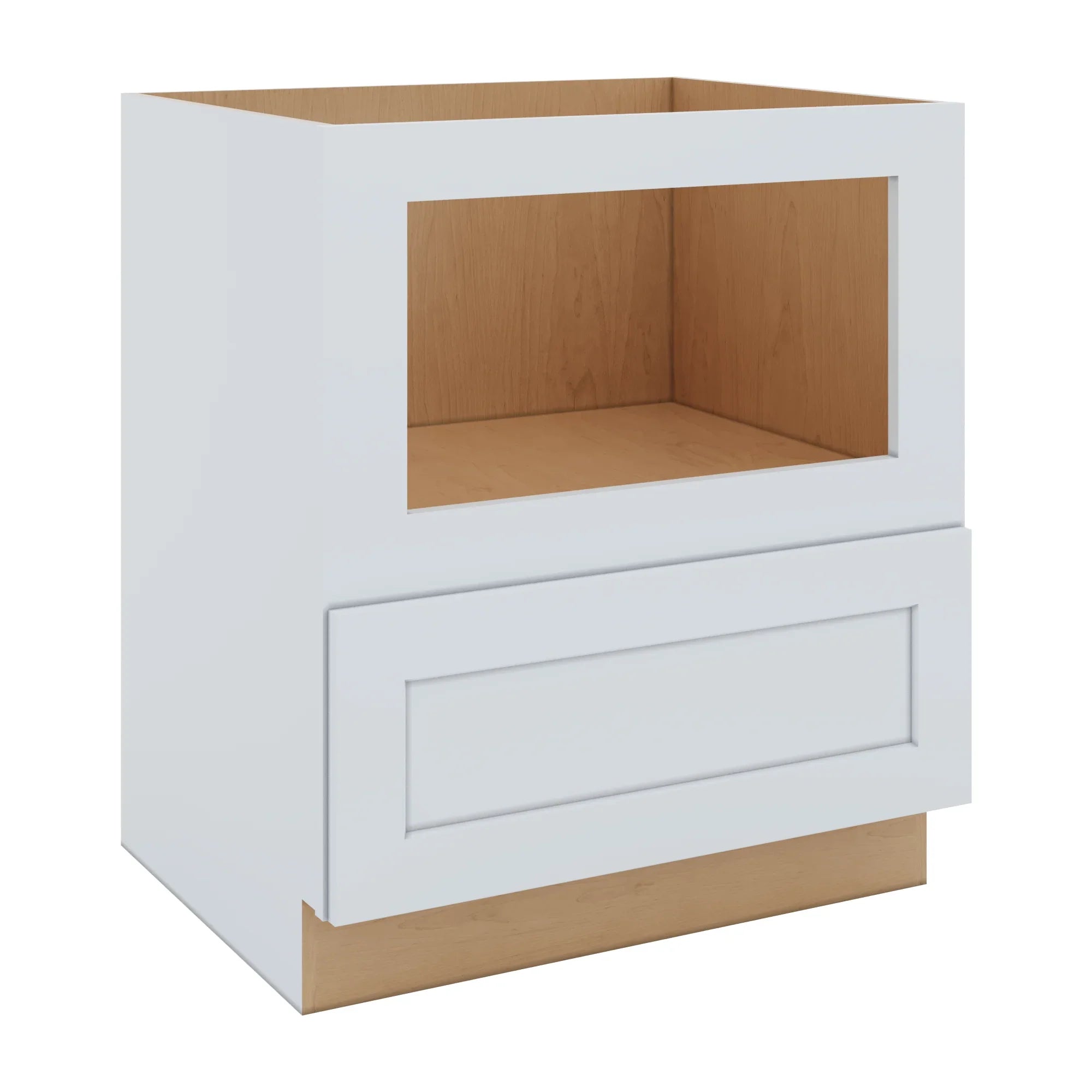 J&K White Shaker S8 Base Microwave Drawer - 30" W