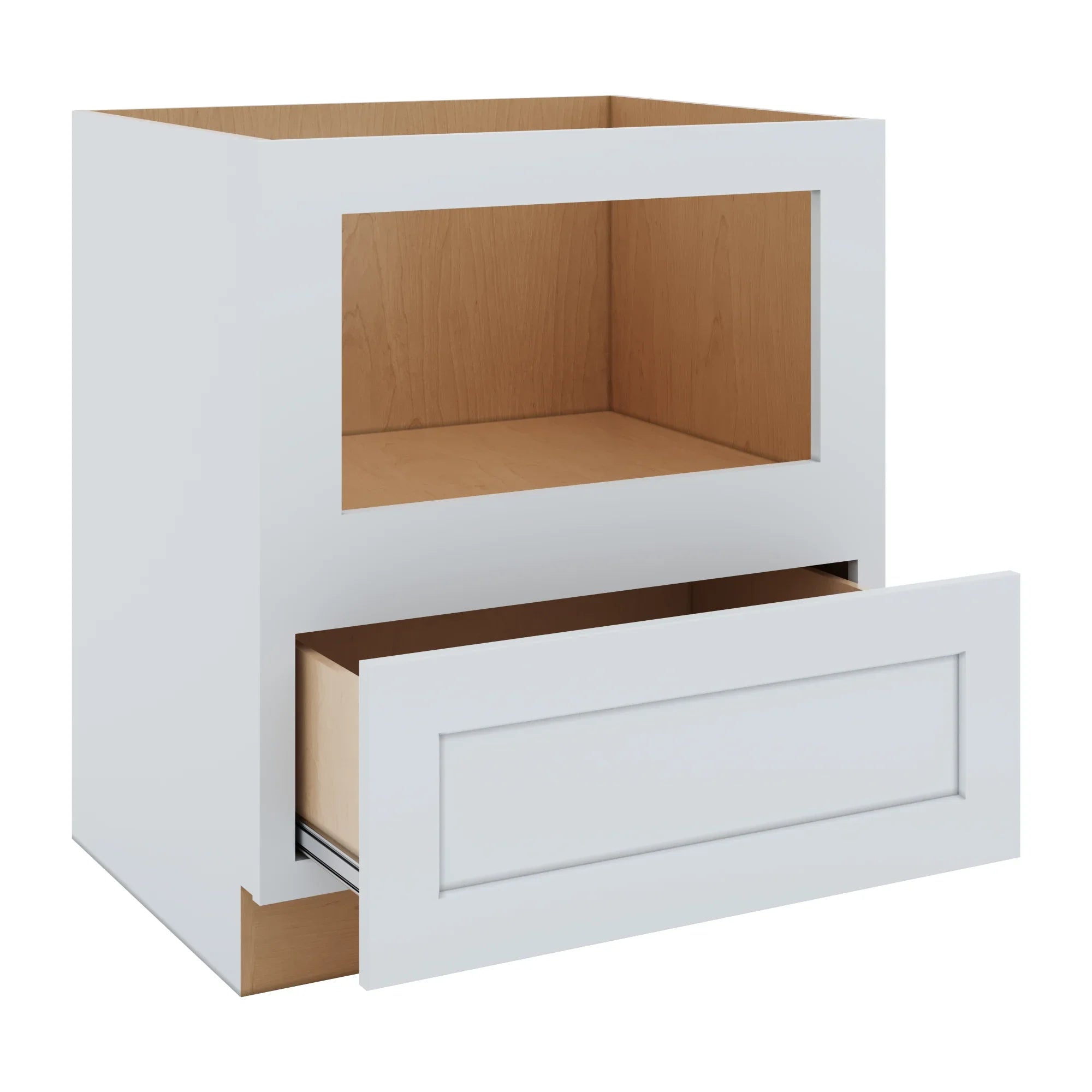 J&K White Shaker S8 Base Microwave Drawer   30" W