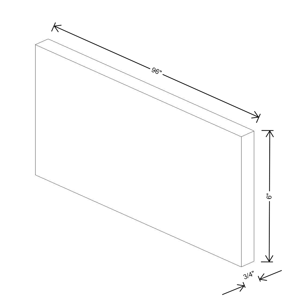 Fabuwood Allure Galaxy Timber 96"W X 6"H Molding Extension {Allure & Wel. Ivory only}