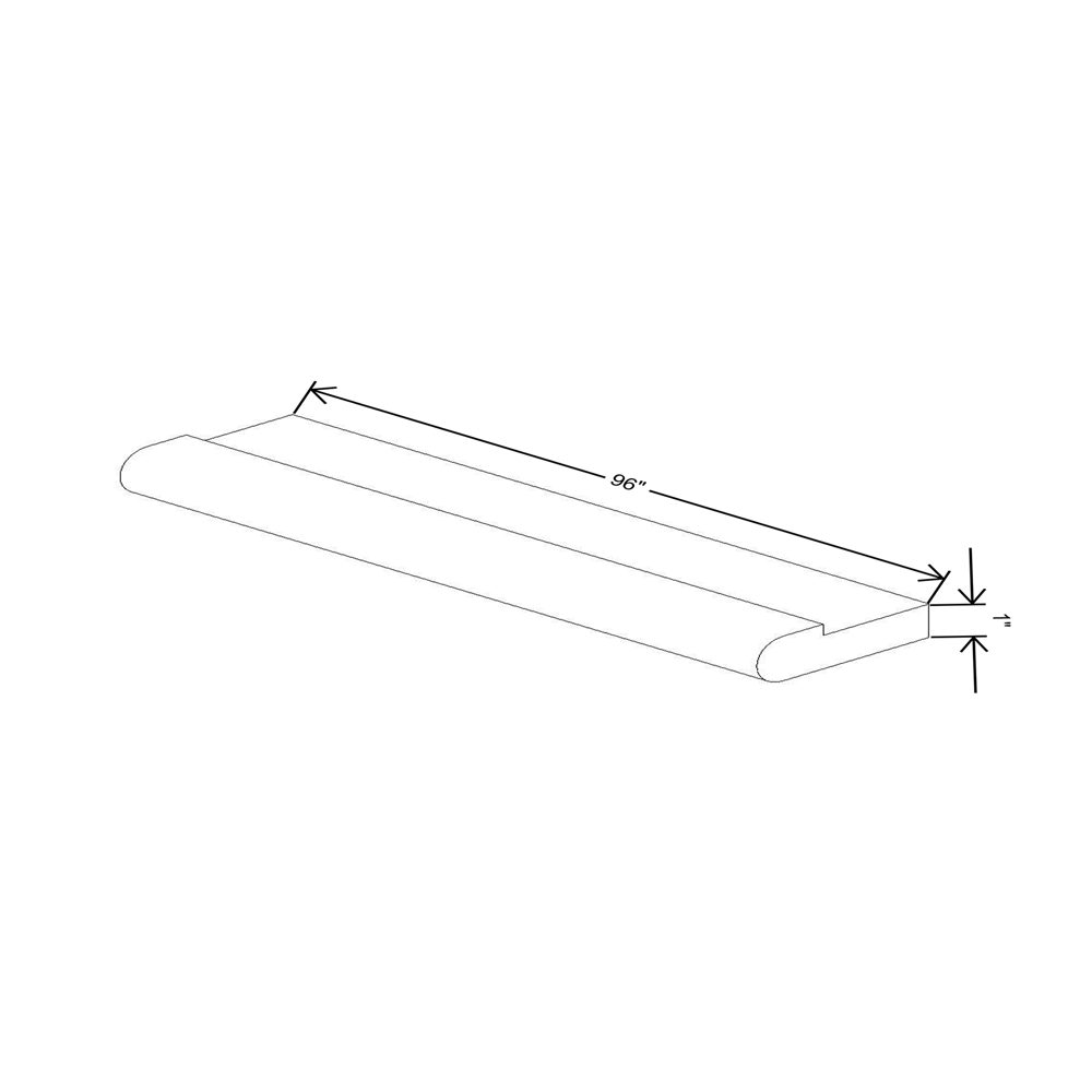 Wolf Classic Dartmouth Stonybrook Paint Light Rail 96"W