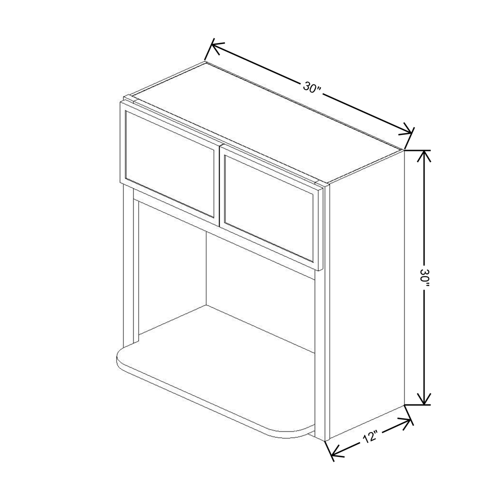 Cubitac Prestige Dover Latte 30" W X 30" H Wall Cabinet with Doors