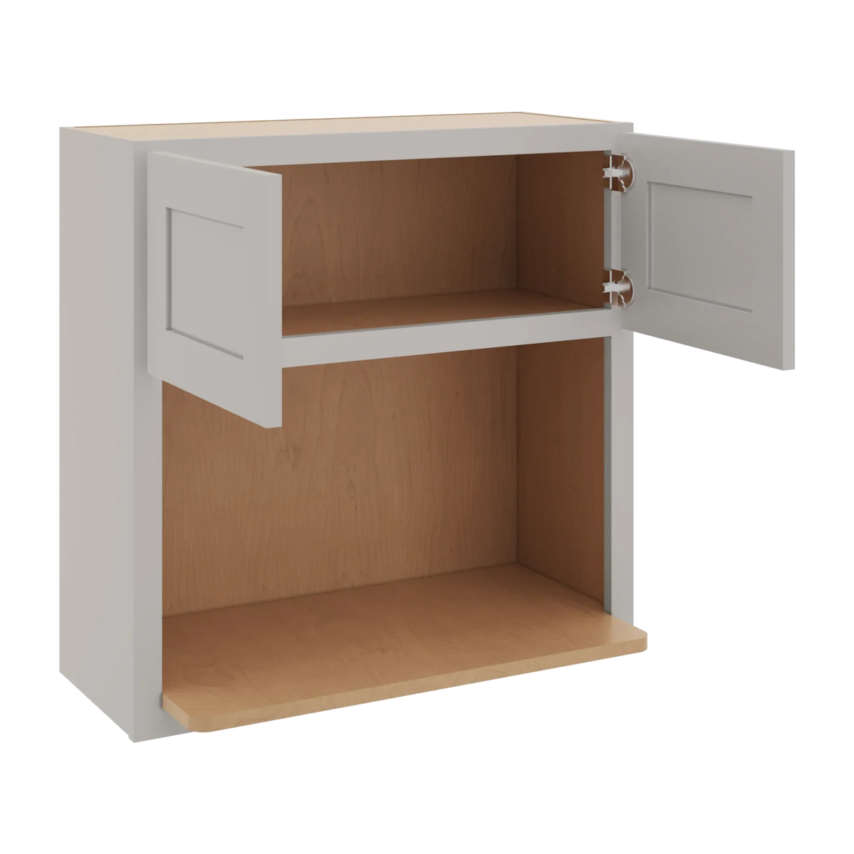 cnc luxor 5 piece misty grey 30 w x 30 h microwave cabinet