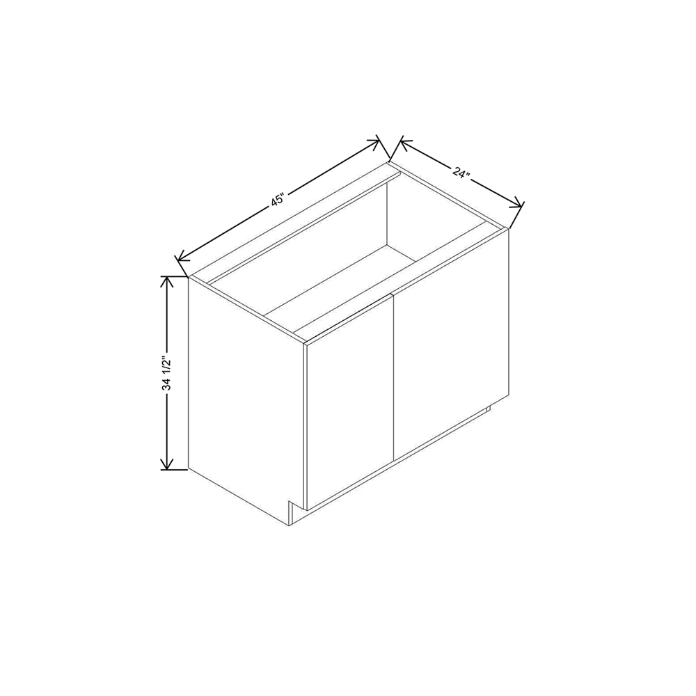 Modernform Cabinet Matte White 42" W X 34 1/2" H X 24" D Blind Base Cabinet