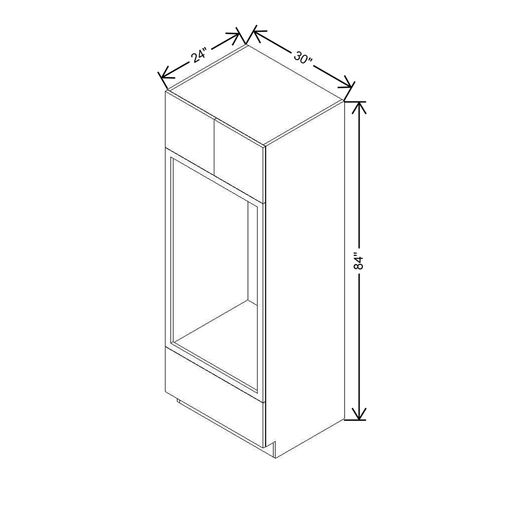 Modernform Cabinet Matte White 30" W X 84" H X 24" D Tall Double Oven Cabinet