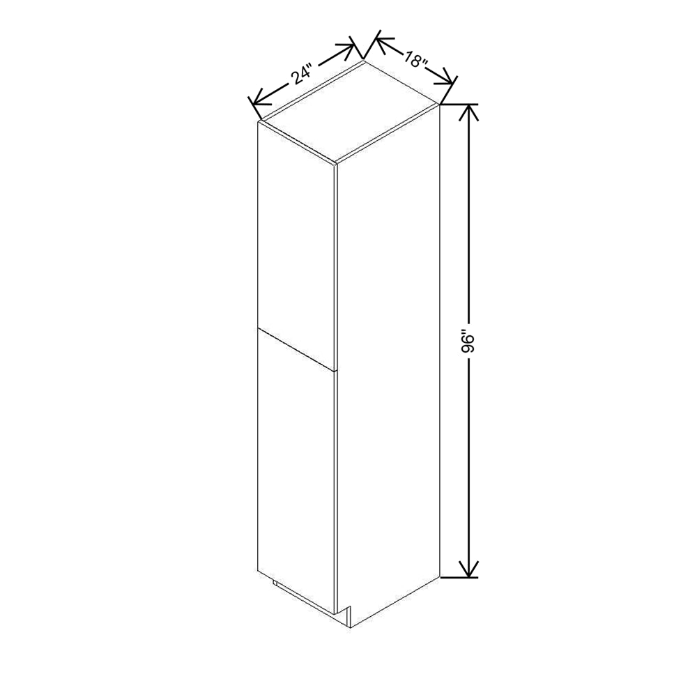 Modernform Cabinet Matte White 18" W X 96" H X 24" D Single Door Tall Pantry Cabinet