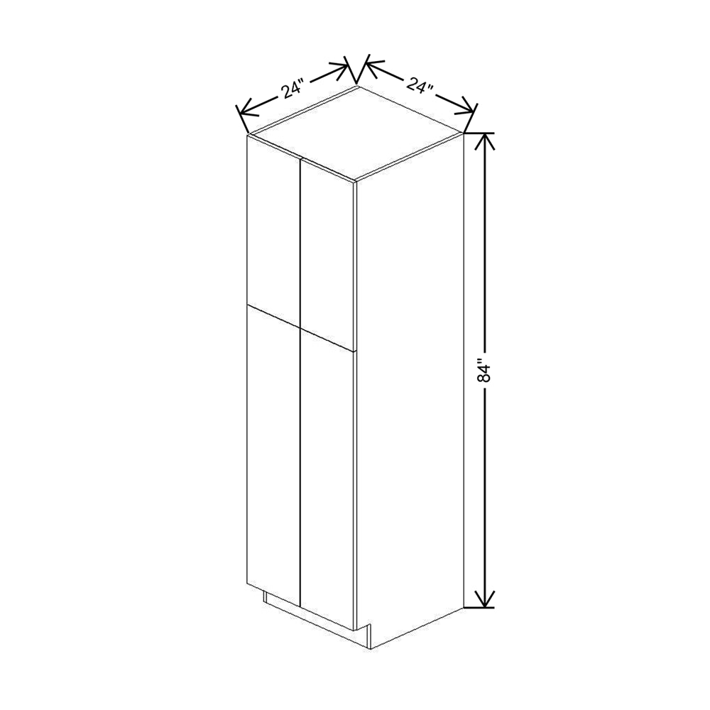 Modernform Cabinet Matte White 24" W X 84" H X 24" D Double Door Tall Pantry Cabinet