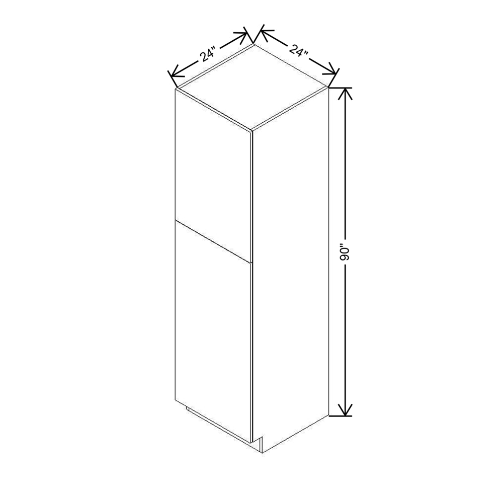 Modernform Cabinet Matte White 24" W X 90" H X 24" D Single Door Tall Pantry Cabinet