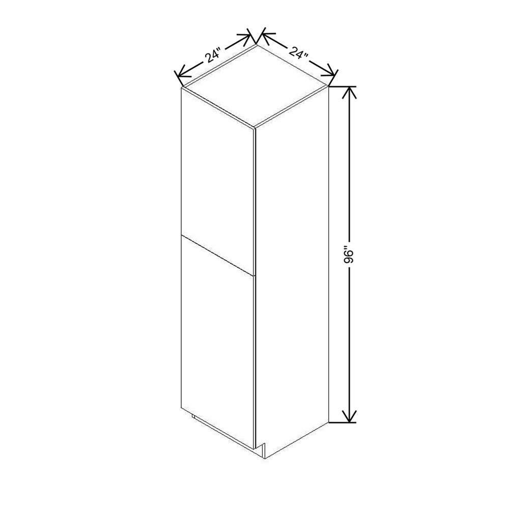 Modernform Cabinet Matte White 24" W X 96" H X 24" D Single Door Tall Pantry Cabinet