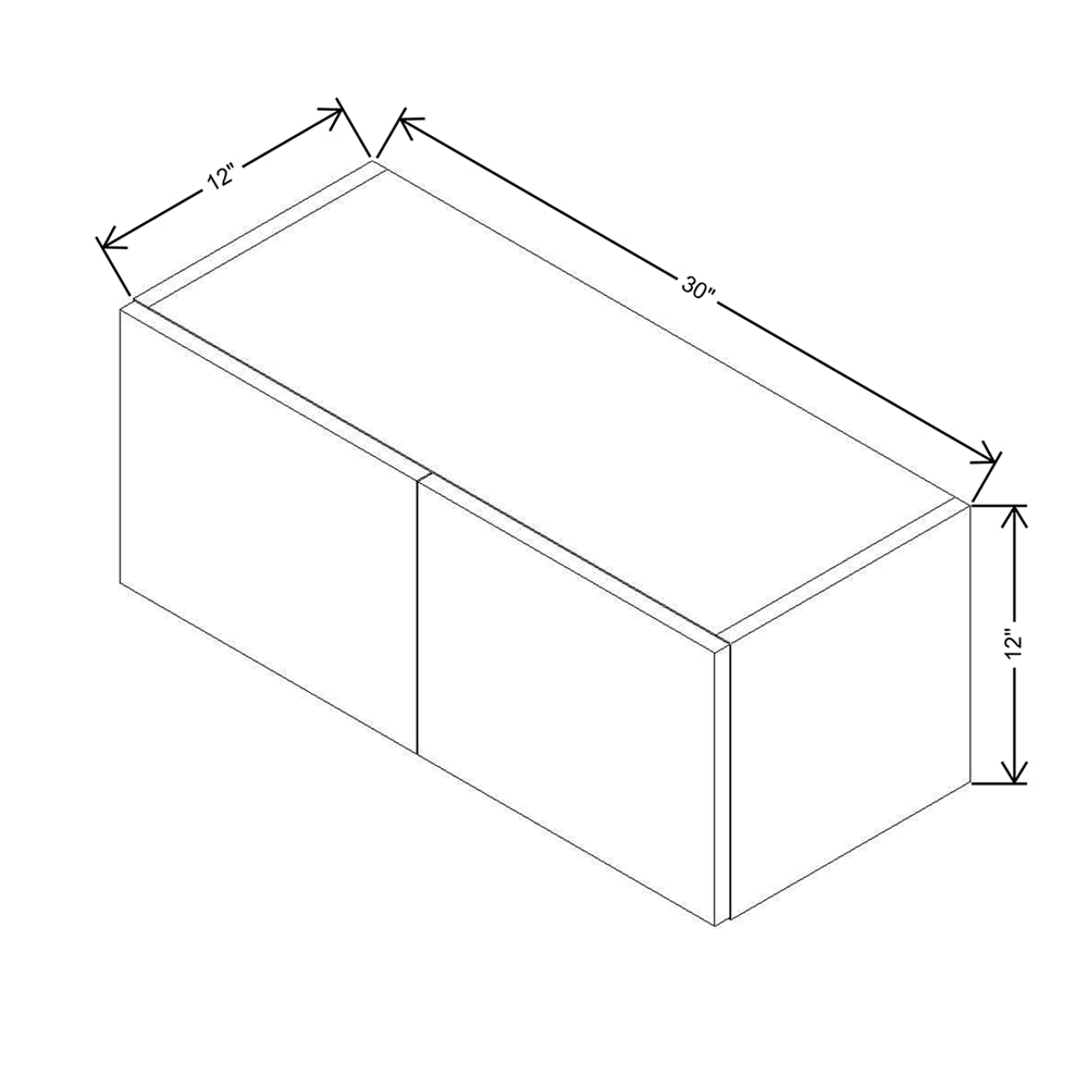 Modernform Cabinet Matte Grey 30" W X 12" H X 12" D Double Door Wall Cabinet