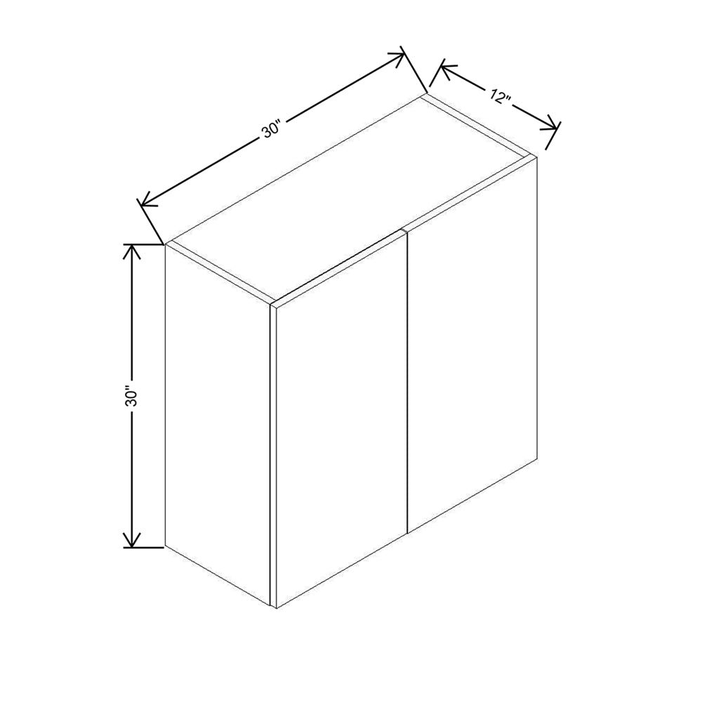 Modernform Cabinet Matte Grey 30" W X 30" H X 12" D Single Door Blind Corner Wall Cabinet