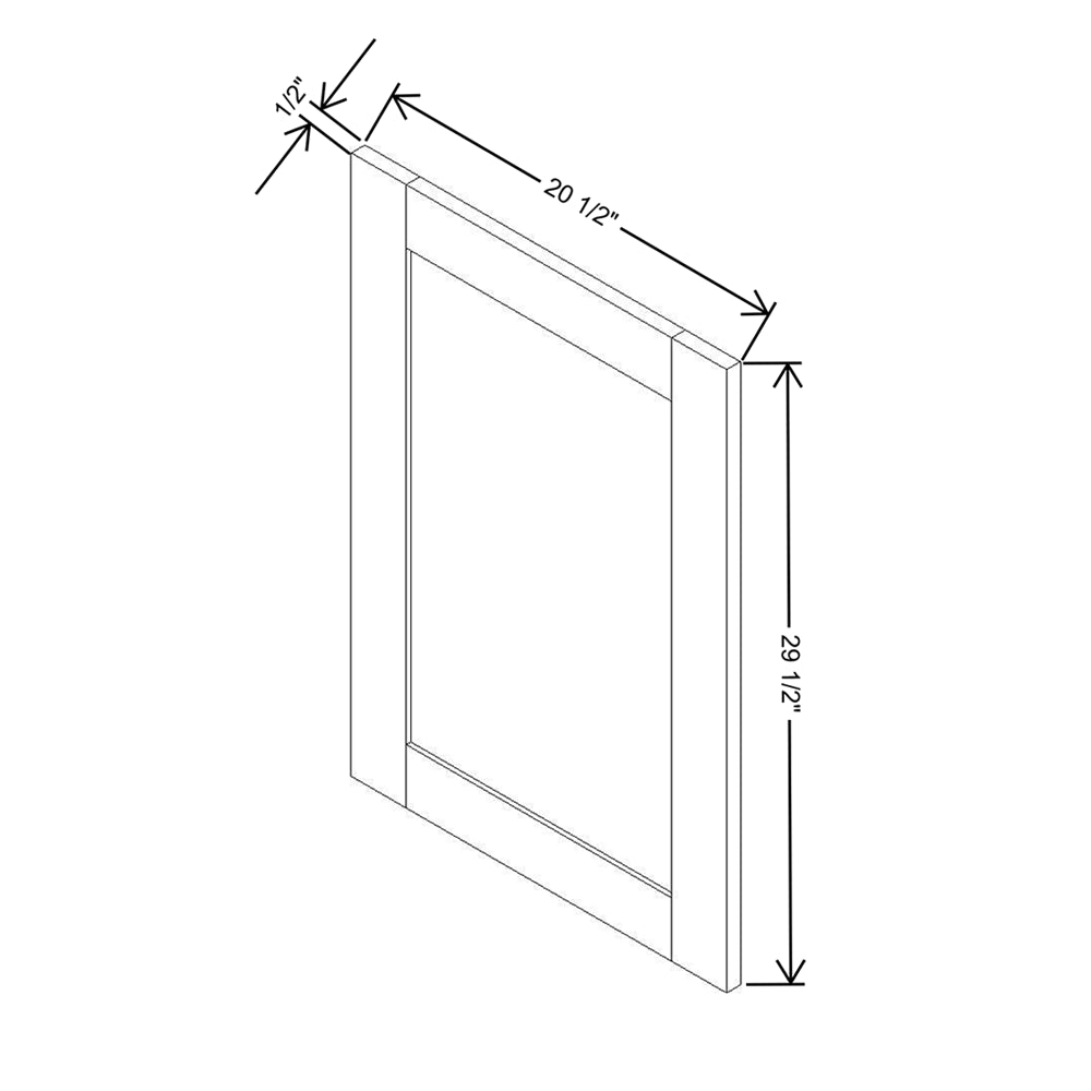 Modernform Cabinet Espresso Shaker 3/4" W X 29 1/2" X 20 1/2" D Base Decorative Panel
