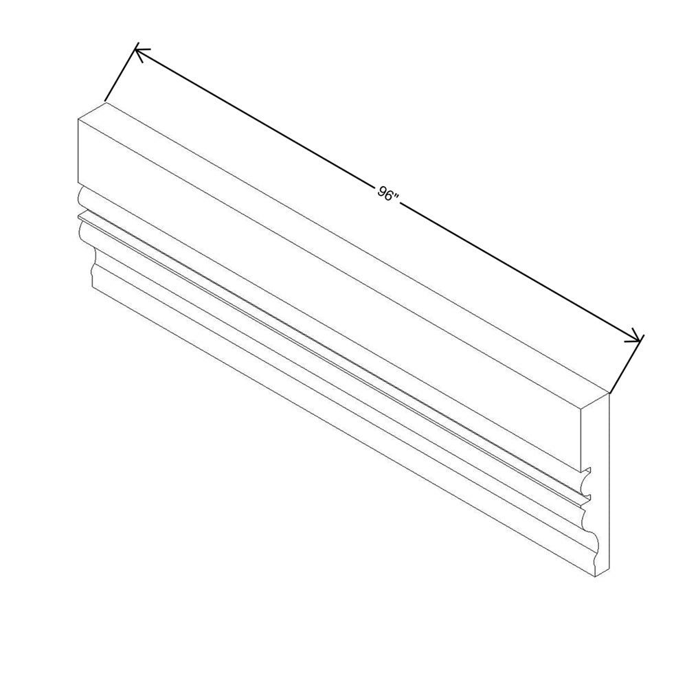 Modernform Cabinet Slate Shaker 96" W X 4" H X 3/4" D Bottom Molding