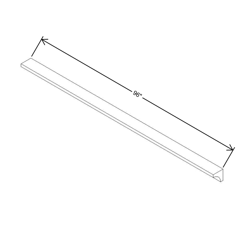 Modernform Cabinet White Shaker 96" W X 3/4" H X 3/4" D Bottom Cove Molding