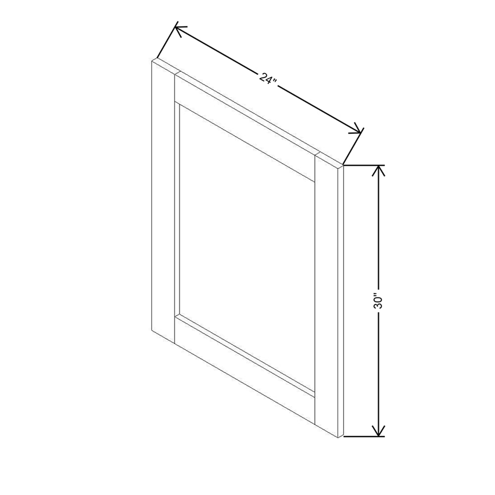 Modernform Cabinet Espresso Shaker 24" W X 30" H Vanity Mirror