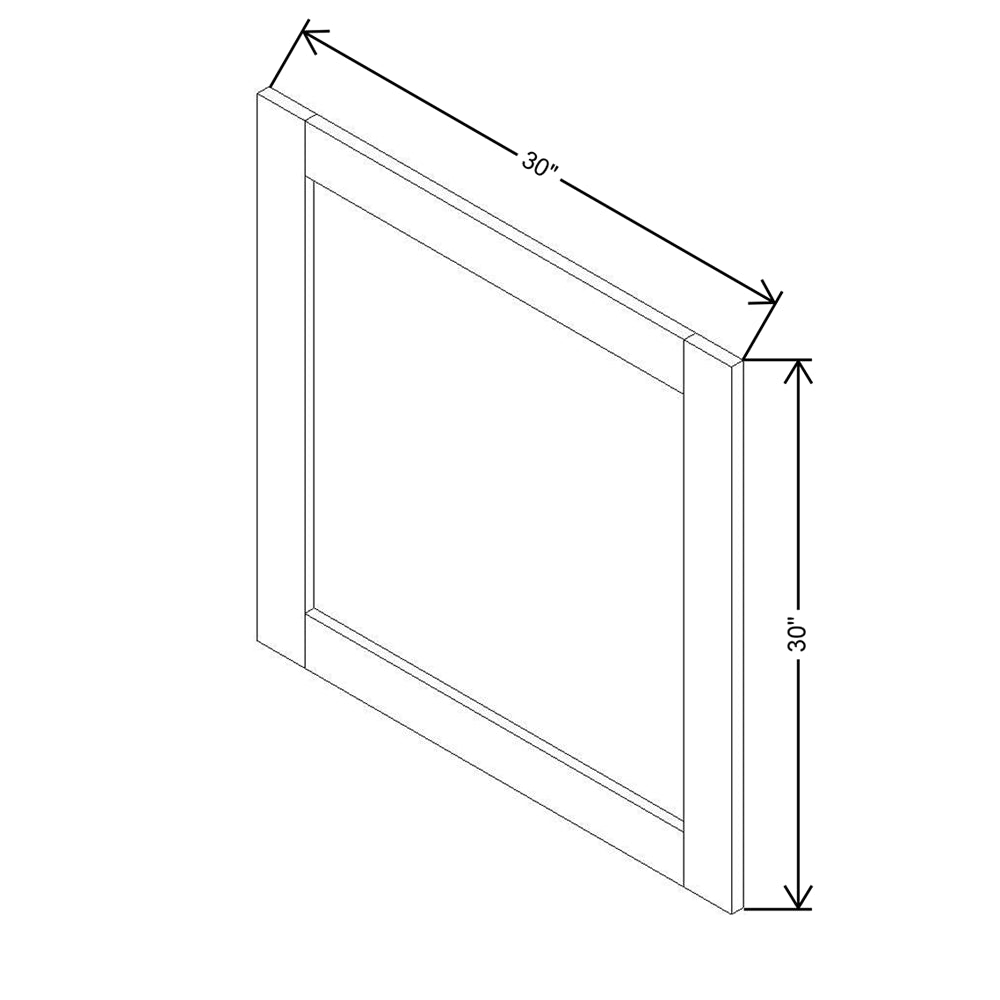Modernform Cabinet Espresso Shaker 30" W X 30" H Vanity Mirror