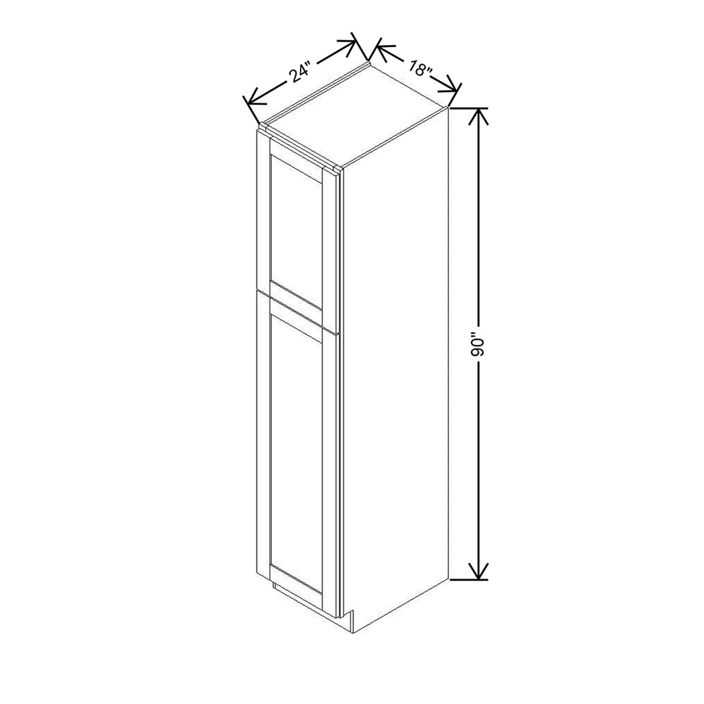 Modernform Cabinet Espresso Shaker 18" W X 90" H X 24" D Tall Pantry Cabinet