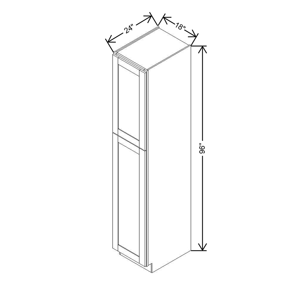Modernform Cabinet Espresso Shaker 18" W X 96" H X 24" D Tall Pantry Cabinet
