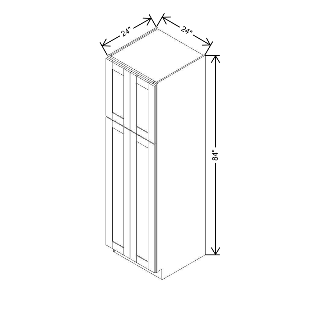 Modernform Cabinet Espresso Shaker 24" W X 84" H X 24" D Tall Pantry Cabinet