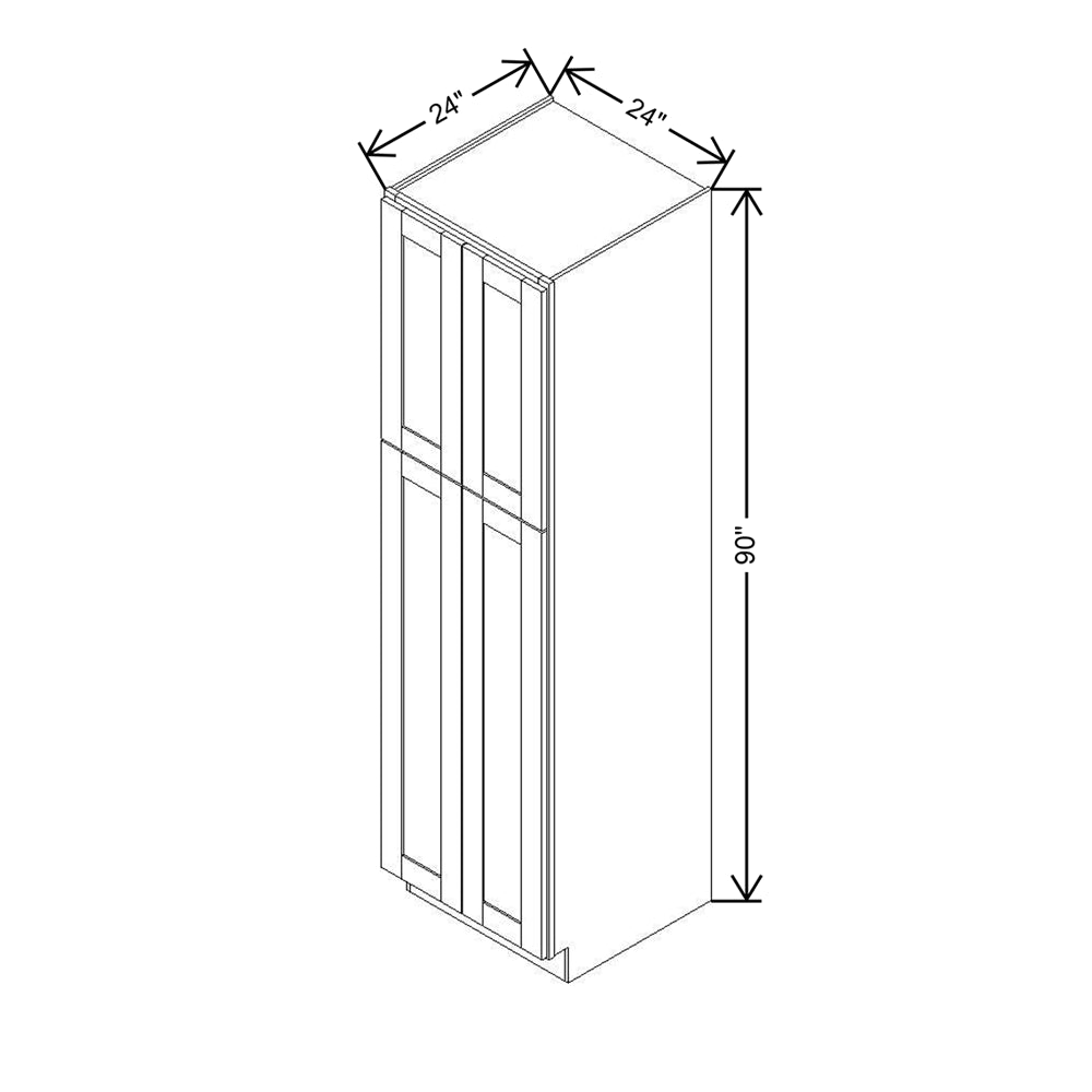 Modernform Cabinet Espresso Shaker 24" W X 90" H X 24" D Tall Pantry Cabinet