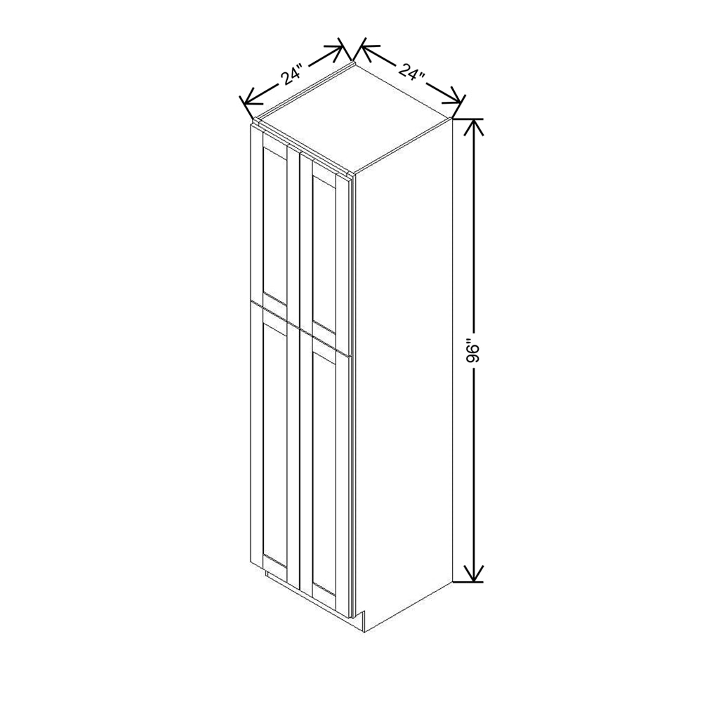 Modernform Cabinet Espresso Shaker 24" W X 96" H X 24" D Tall Pantry Cabinet