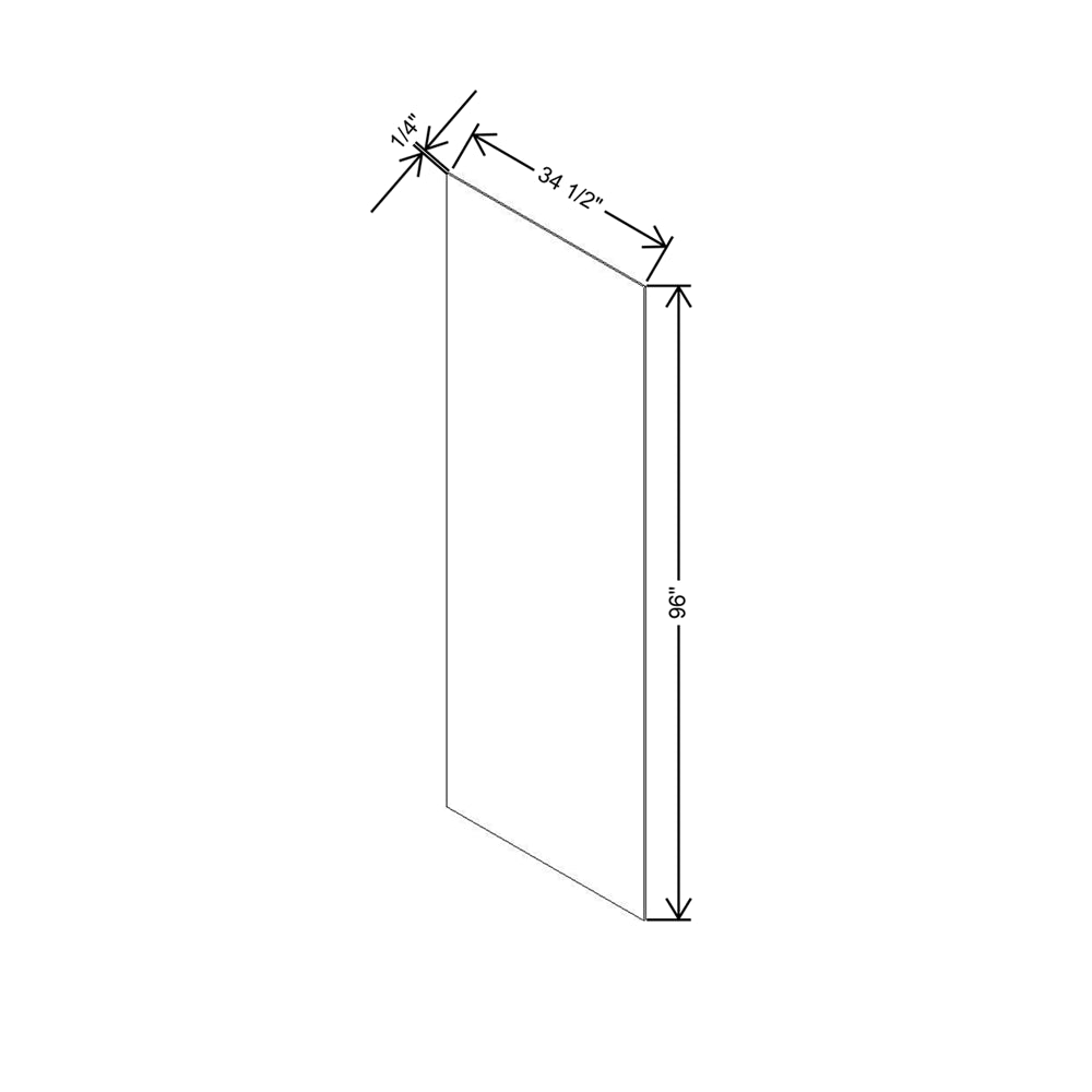 Modernform Cabinet Espresso Shaker 1/4" W X 34 1/2" H X 96" D Tall Back Panels