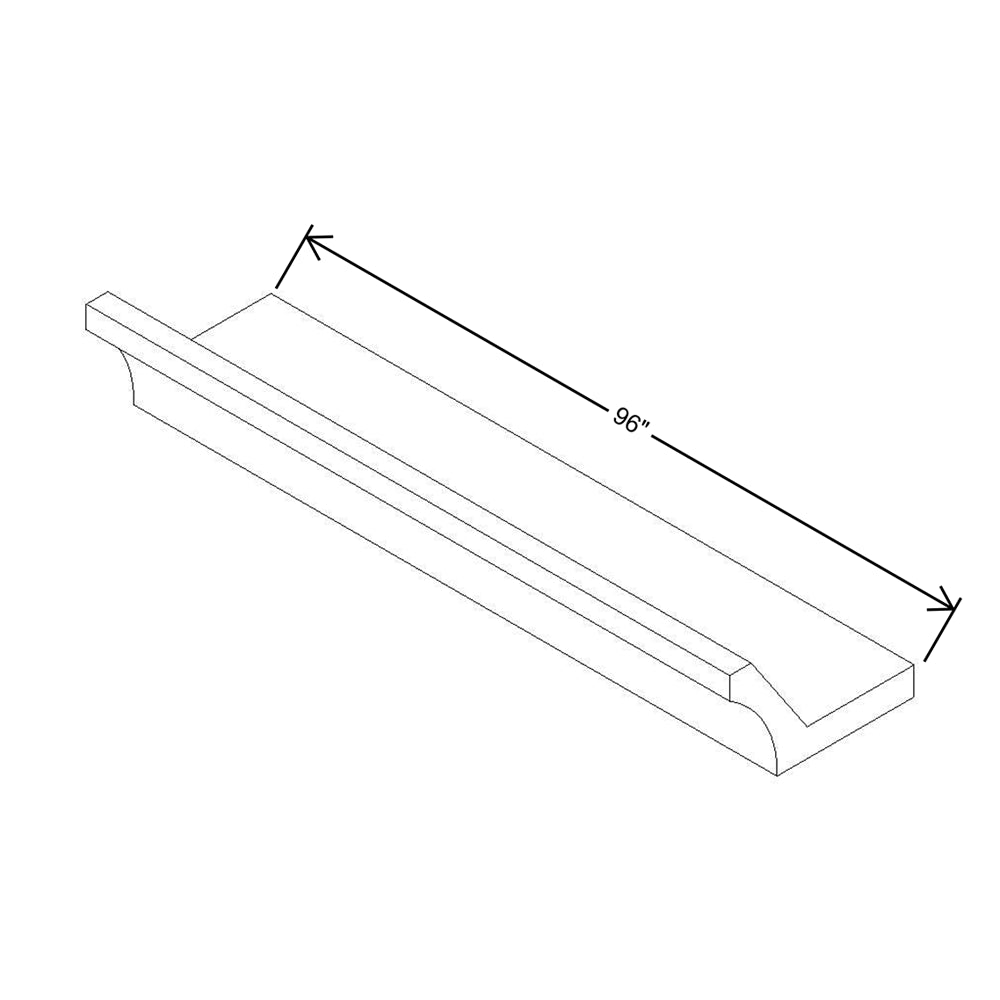 Modernform Cabinet Espresso Shaker 96" W X 2 1/4" H X 3 3/4" D Shaker Crown Molding