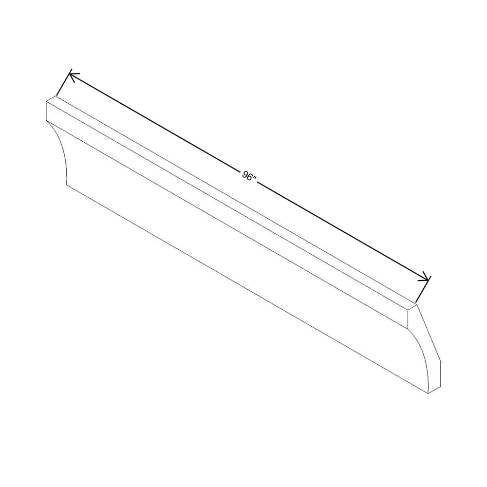 Modernform Cabinet Grey Shaker 96" W X 3 5/8" H X 3 3/4" D Shaker Crown Molding