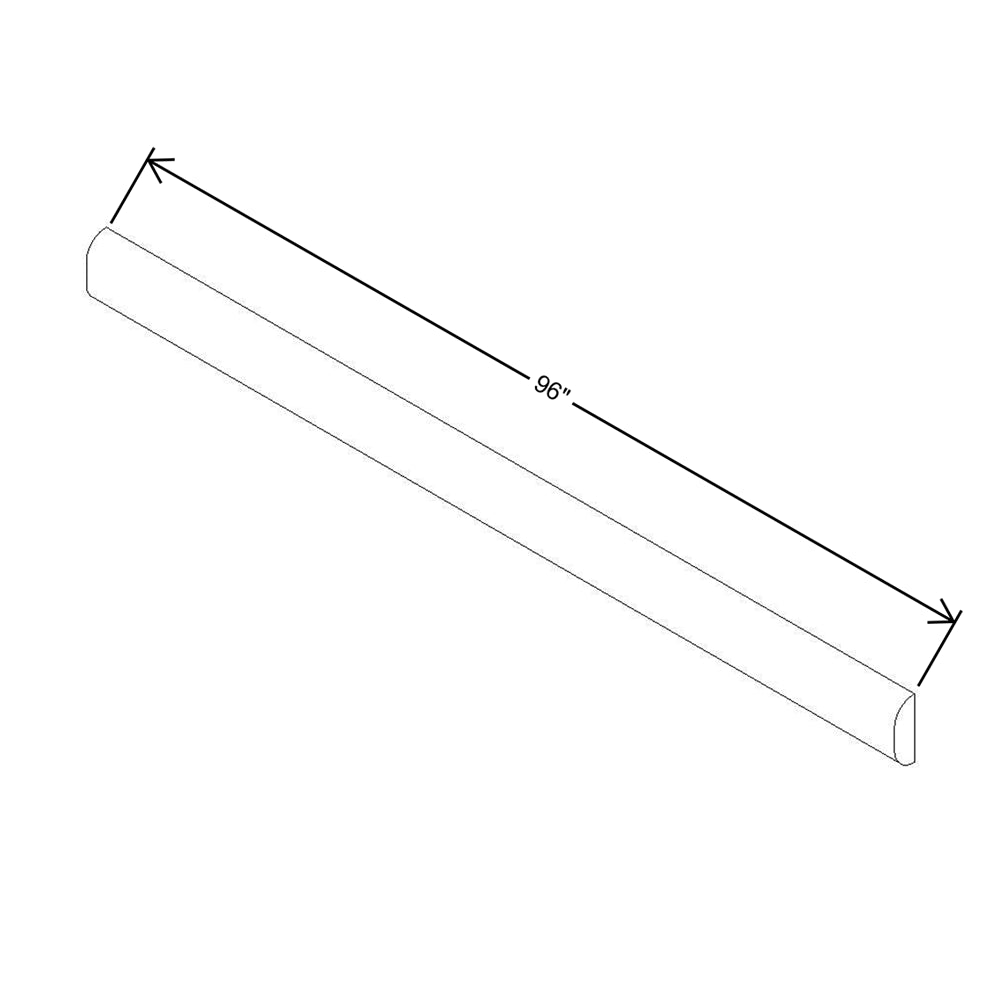 Modernform Cabinet White Shaker 96" W X 3/4" H X 1/4" D Batten Molding