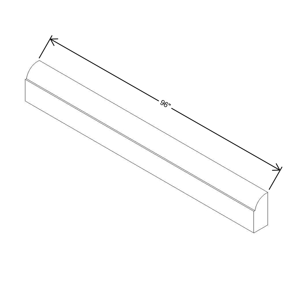 Modernform Cabinet White Shaker 96" W X 3/4" H X 1/4" D Scribe Molding
