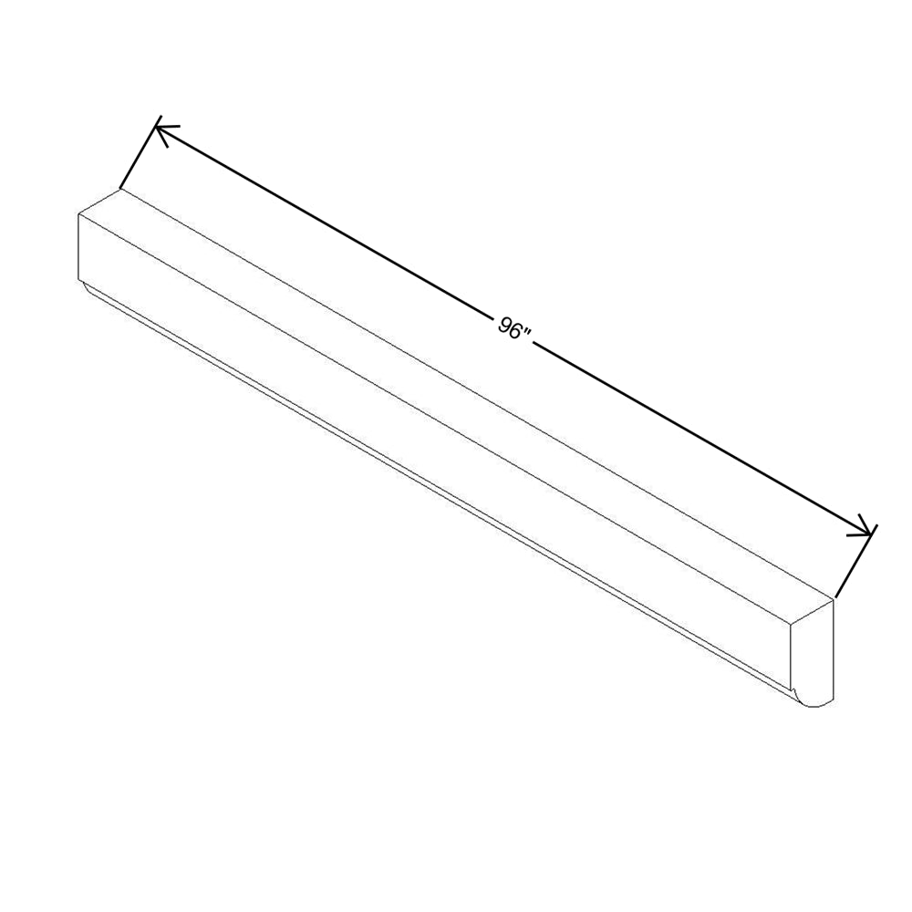 Modernform Cabinet White Shaker 96" W X 3/4" H X 1/4" D Bottom Scribe Molding