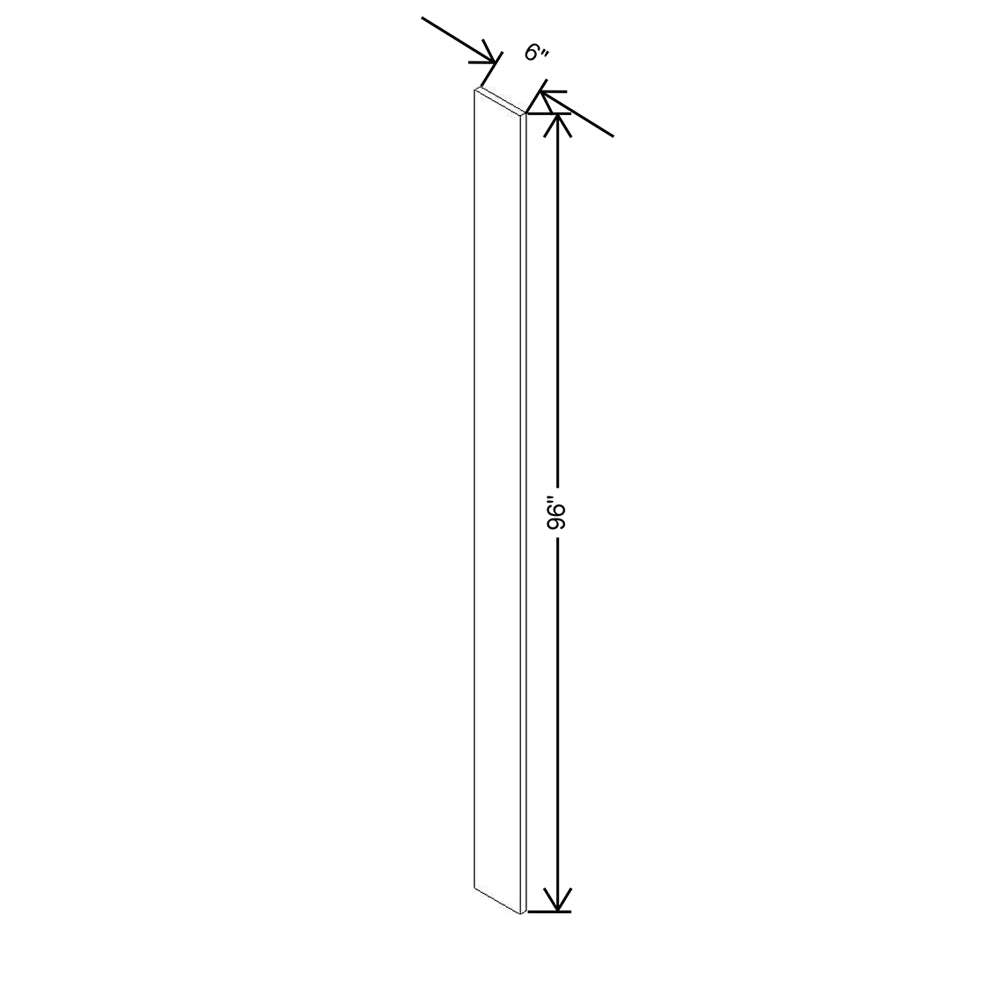 Modernform Cabinet White Shaker 6" W X 96" H Tall Filler