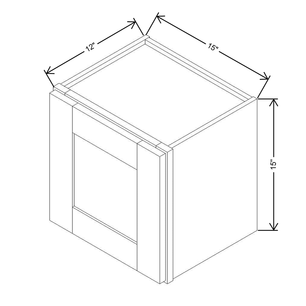 Modernform Cabinet Espresso Shaker 15" W X 15" H X 12" D Single Door Wall Cabinet