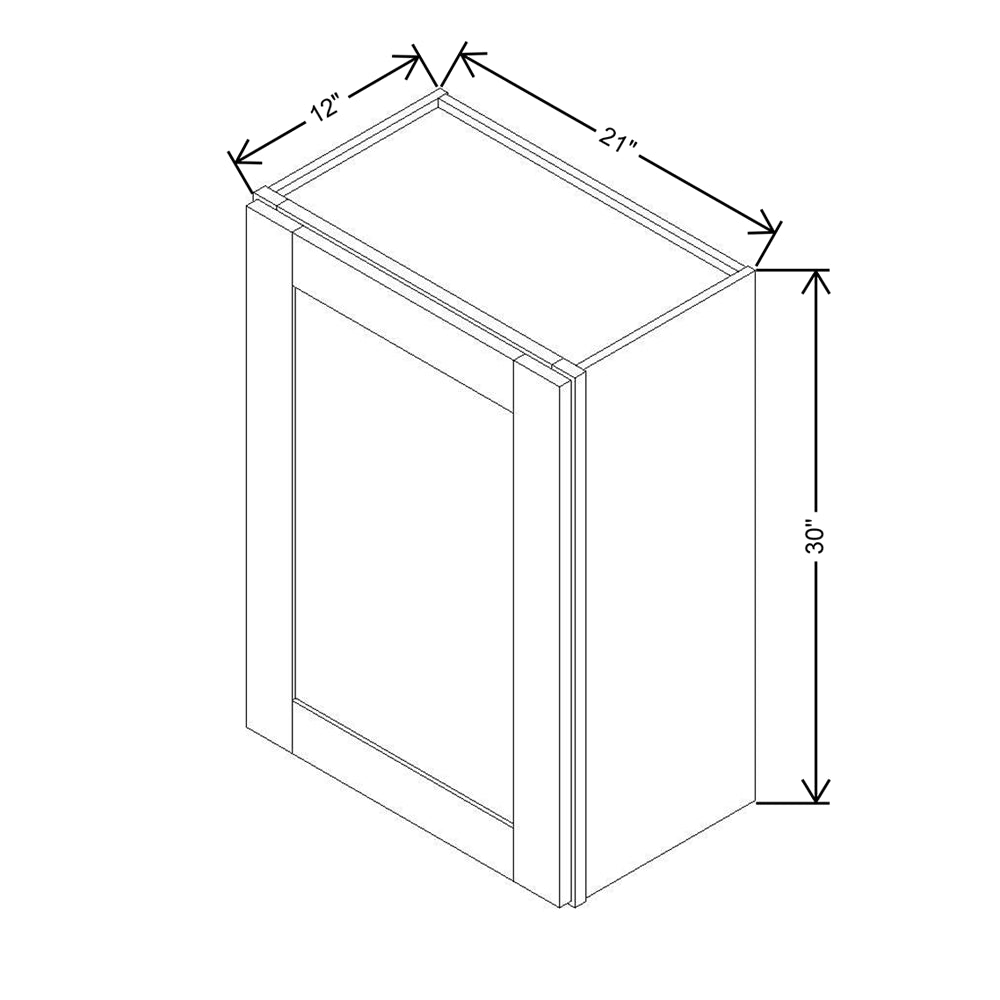 Modernform Cabinet Espresso Shaker 21" W X 30" H X 12" D  Single Door Wall Cabinet