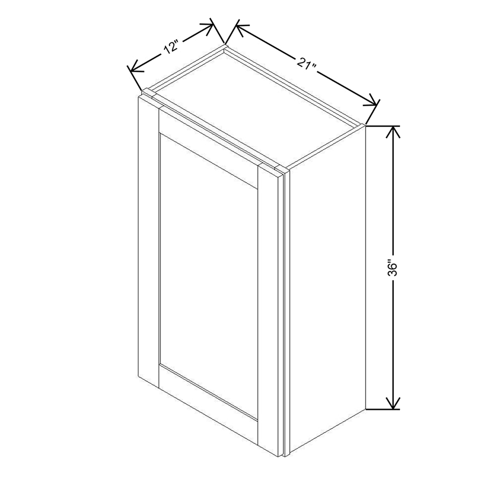 Modernform Cabinet Espresso Shaker 21" W X 36" H X 12" D Single Door Wall Cabinet