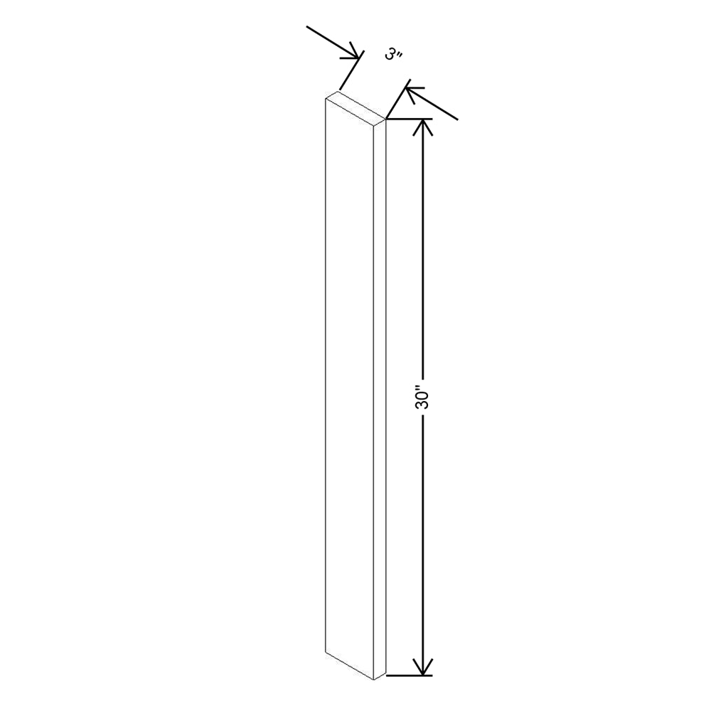 Modernform Cabinet Espresso Shaker 3" W X 30" H Wall Filler