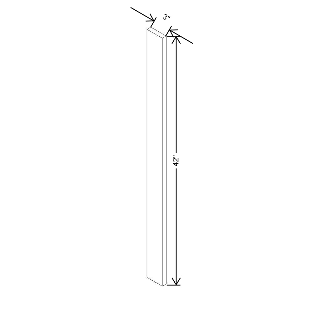 Modernform Cabinet Espresso Shaker 3" W X 42" H Wall Filler