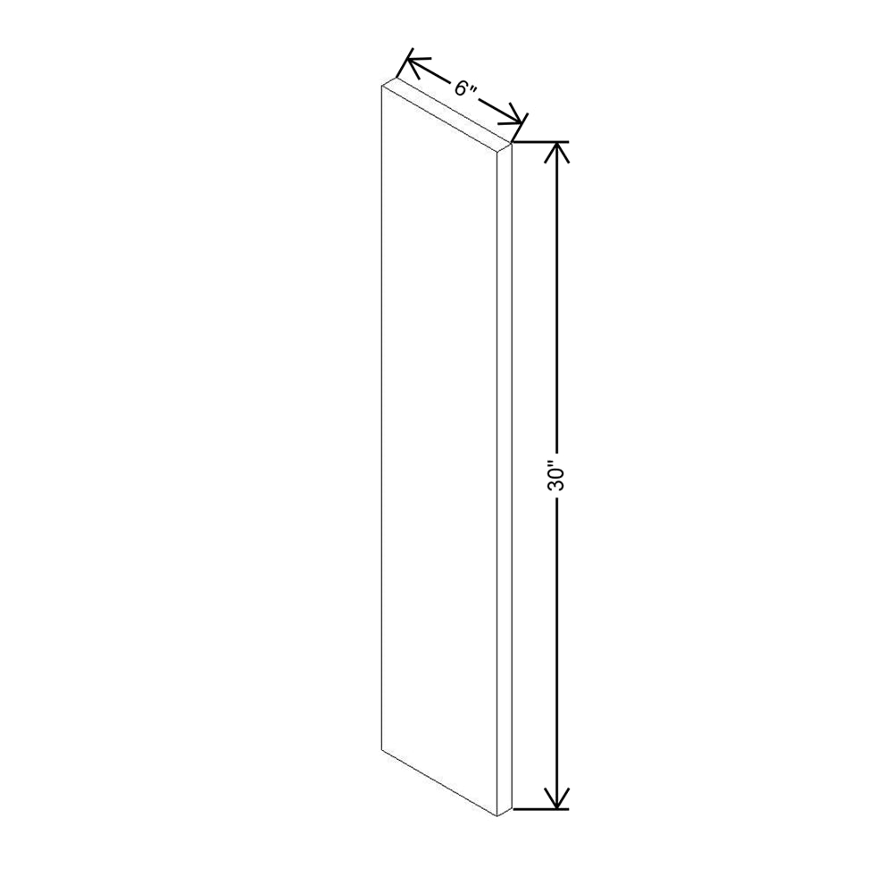 Modernform Cabinet Espresso Shaker 6" W X 30" H Wall Filler