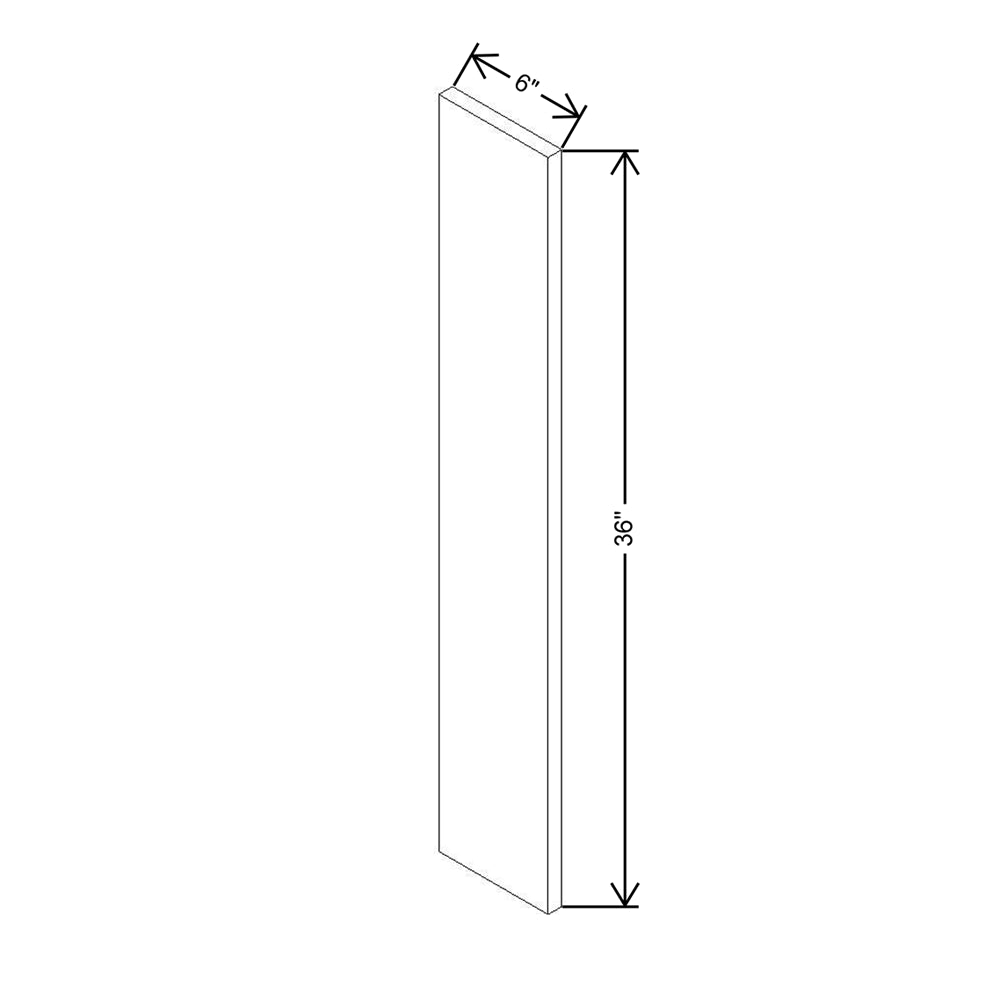 Modernform Cabinet Espresso Shaker 6" W X 36" H Wall Filler