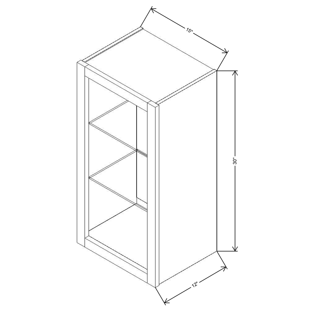 Fabuwood Allure Galaxy Frost 15"W X 30"H Wall No Door